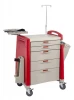 Hospital Plastic ABS Emergency Cart Trolley with drawers