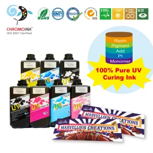 CHROMOINK UV curable ink (Rigid/Flexible) for Konica , Toshiba , Spectra, Seiko ,Mimaki, Ricoh