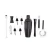 Import 10-pieces Black Martini Cocktail Shaker Bar Set Stainless Steel Bartender Kit Bar Tools 500ml Cocktail Shakers from China