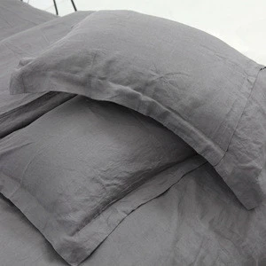 100% linen pillow case plain dyed envelope rectangle shape linen fabric woven home hotel decorative pillow cover custom design