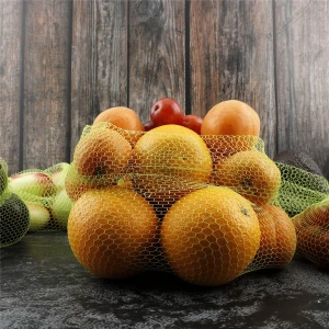100% Orange Degradable &amp; Compostable Cornstarch Protection Netting Bag DAB-3-24 fruit and vegetable packaging nets