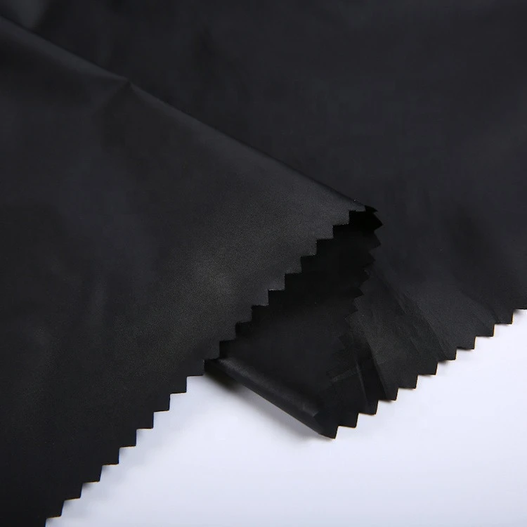 100% polyester black cire recycle eco friendly down proof waterproof fabric for down jacket
