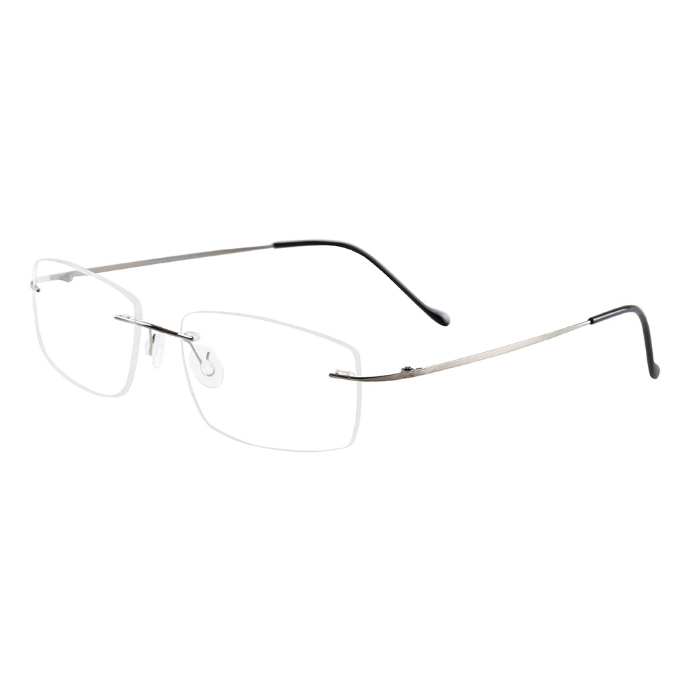1003 wholesale unisex titanium rimless eyeglasses frames