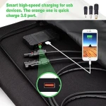 100W Foldable Solar Panel Charger Kit for Portable Generator Power Station Smartphones Laptop Car Boat