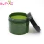 10oz dark green shea butter container with black lid for bath salt