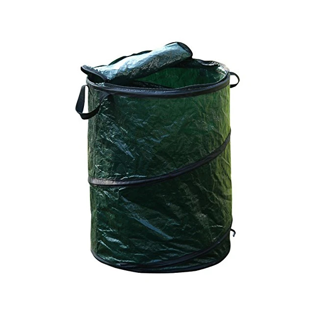 125L 33gallon Camp Trash Can Container Pop Up Garbage Bin 30 Gallon Collapsible W/Zippered Top