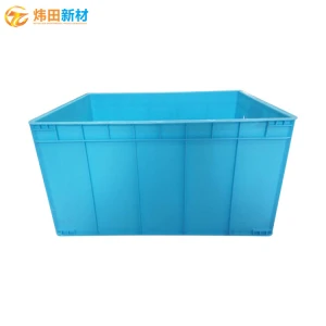 125L 720*560*380mm HDPP Plastic BLUE cheap manufacture turnover crates transparent large moving transport logistic box