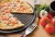 Import 12inch Pizza Crispy Crust Tray Wood Handle Non-Stick Pizza Grill Pan from China