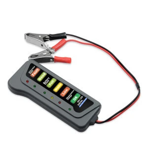 12V LED Digital Battery Alternator Tester Battery Tester Battery Level Monitor 6 LED Light Display For CarFor Motorcycle Trucks