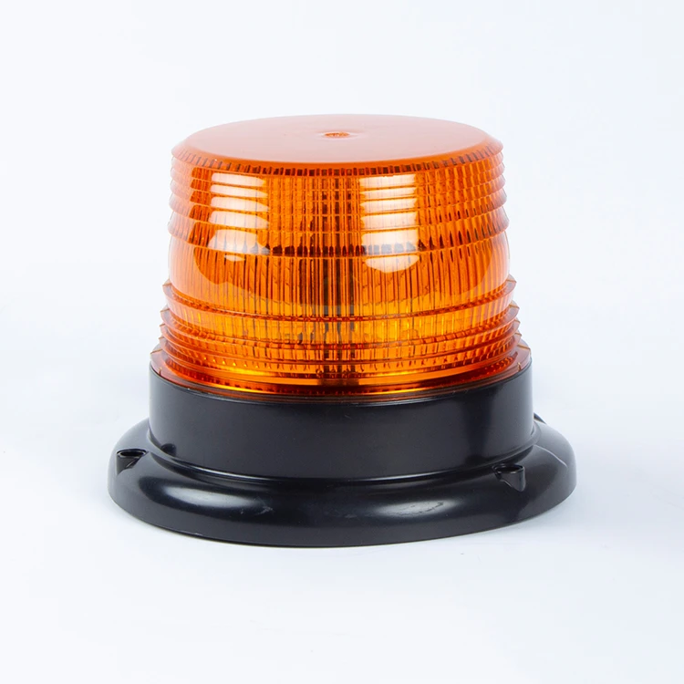 12W LED Emergency Beacon Flashing Amber Mini Revolving Warning Light 12V With Magnetic base