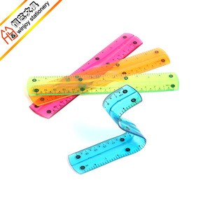 15cm Soft PVC Plastic Straight Ruler with Branded Logo Flexible Curved Ruler