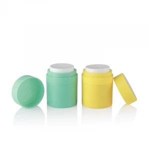 15g 30g 50g Custom Color Frosted Cap Cylinder Plastic Cosmetic Packaging  Acrylic Airless Pump Cream Jar