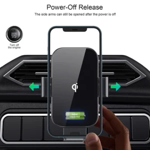 15W Fast Quick Charging Auto-clamping Car Mount For Mobile Phone Wireless Car Charger Holder