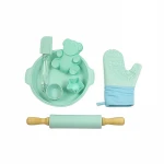 17piece set silicone cake pudding jelly cake mold oven mitt Rolling pin bakeware set silicone baking tools