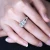 Import 18K White Gold Synthetic Diamond Cushion Cut Moissanite Wedding Ring from China