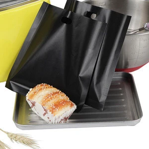 2 pcs sandwich grilled cheese non-stick gluten free toasts reusable oven microwave PTFE toaster bag