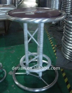 2016 Factory direct sell high quality LED cocktail bar table aluminum long bar table