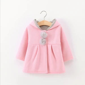 2018 Autumn Baby Clothes Girls Coat Children Cute Rabbit Ears Modeling Hooded Coat