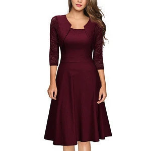 2018 Fashion Dresses Women Lady Formal Office Party Casual Dresses Sleeveless Round Neck Ruched Women Dress