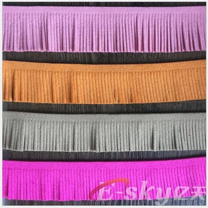2018 Hot Sale Colorful Cheap Customized 3mm-10mm Suede Leather Tassel Fringe for bag