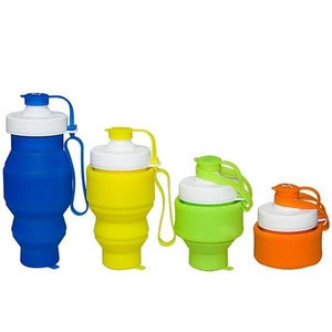 2018 New Arrival 520ML Sport Portable Folding Water Bottle Eco-friendly Silicone Drinkware For Outdoor Activities Daily Life
