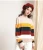 Import 2019 Autumn / Winter new retro striped sweater women loose lazy ins wind knit bottoming shirt set half high collar sweaters from China