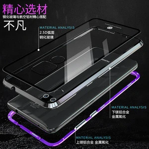 2019 Magnetic Adsorption Metal Case For Huawei Mate 20 Pro Tempered Glass Back Magnet Hard Cover For Mate 20 Lite Metal Bumper