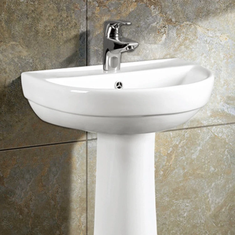 2020 Africa Cheap Price Lavatory Parryware Bathroom Sink Stand Ceramic Pedestal Hand Basin