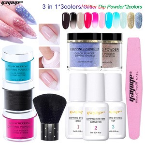 2020 Dip Acrylic Nails Powders kit System Comes with Bond,Base,Activator,Top,Brush