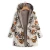 Import 2020 new cotton and linen print hoodie warm fleece women coat winter jacket thin from China
