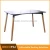 Import 2020 New Design Custom Nordic Style Modern Coffee Restaurant Beech Wood legs MDF Table Top Rectangle Dining Table and Chair Set from China