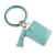 Import 2020 New wallet Bracelet key ring Pu tassel leather stone alligator wallet with Wristlet Tassel Keychain from China