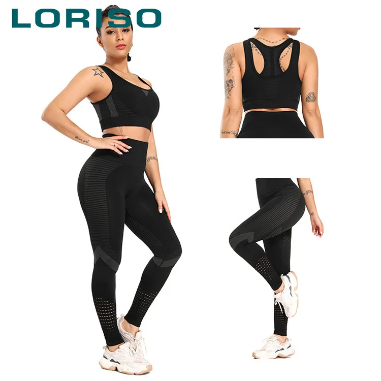 2020 women seamless 2 two pieces sport athletic clothes sportswear activewear workout apparel fitness yoga gym clothing wear set