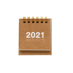 2021 Delicate Simple Desk Calendar  Mini Note Coil Calendar Book School Office Supplies
