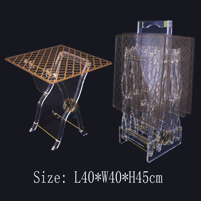 2021 Fiberglass Coffee Table Acrylic Folding Tray Table