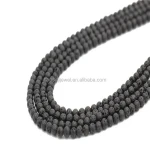 2021 gold supplier wholesale 8mm natural stone loose gemstone black lava bead