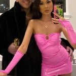 2021 Summer Streetwear Off Shoulder Strapless Clothes with Iron Ring Sleeveless Shinny Club Party Mini Dress