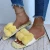 Import 2021 Winter Factory wholesale trendy pvc Colorful fluffy Plush balls slides woman ladies fur slippers from China