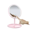 2021Factory hot saleOEM / ODM portable high-definition vanity  makeup mirror with light .smart touch screenof