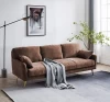 2022 hot sale office sofa living room furniture leisure sofa three-person modern leather top layer cowhide sofa set furniture