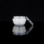 20g White Frosted Container Jars with Inner Liner  for  Makeup Cosmetics, Nail Accessories