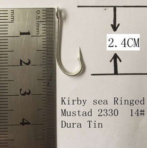 2330 14 fishing hooks similar as mustad made of high carbon steel fish man floating commerical hooks