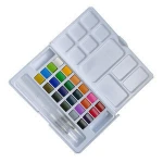 24 Color BSCI washable non-toxic watercolor paint set professional with brush pen