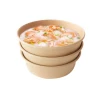 26oz 750ml Disposable Printed Take Away Paper Salad Bowl with Plastic Lid