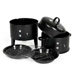 3 in 1 vertical smoker charcoal bbq grilled meat tailgating Charcoal Smoker  presto bbq grills