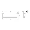 304 Stainless Steel Bathroom Set Double Towel Bar, Towel Rack With High Quality