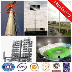 30m conical hot dip galvanized led high mast light including lighting fixture for seaport