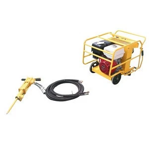 313g/kWh Portable diesel motor type hydraulic power station with rock splitter