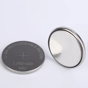 3.6v lir2430 recharge battery lithium ion button cell battery