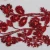 Import 3D Large Embellishments Red Rhinestone Sequin Flowers  Bead Bodice Applique For Clothing from China